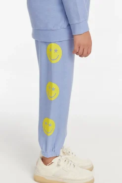 Kids Chaser Brand Star Smiley Slim Slouchy Girls Pant