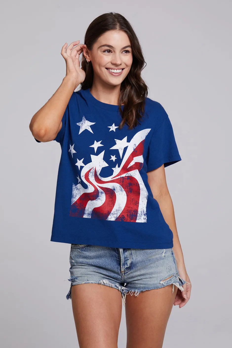 Women Chaser Brand Stars & Stripes Tee