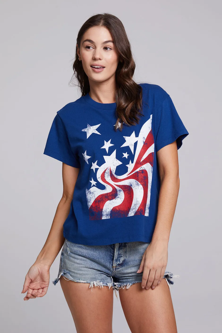 Women Chaser Brand Stars & Stripes Tee