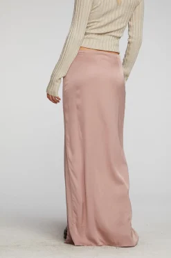 Women Chaser Brand Stretch Silky Woven Midi Skirt