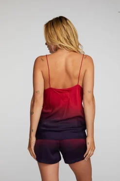 Women Chaser Brand Stretch Silky Woven Tank Top