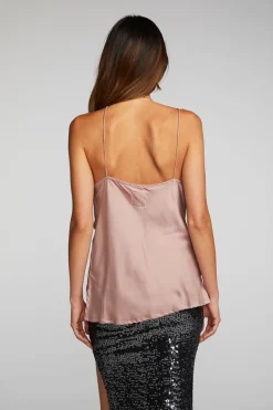 Women Chaser Brand Stretch Silky Woven Tank Top