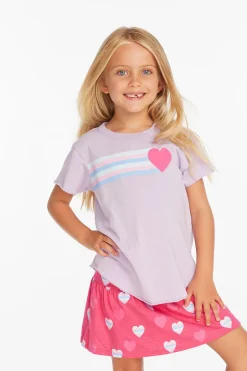 Kids Chaser Brand Stripe Heart Tee