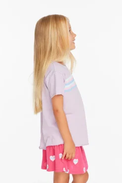 Kids Chaser Brand Stripe Heart Tee