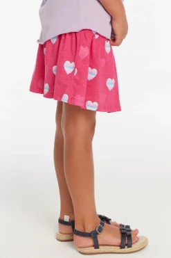 Kids Chaser Brand Stripe Hearts Girls Skort