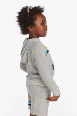 Kids/BOY Chaser Brand Striped Heather Grey Boys Pullover Hoodie
