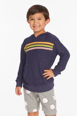 Kids/BOY Chaser Brand Striped Sapphire Boys Pullover Hoodie