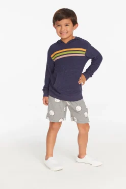 Kids/BOY Chaser Brand Striped Sapphire Boys Pullover Hoodie