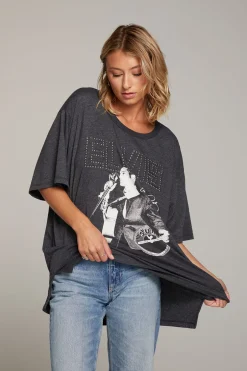 Women Chaser Brand Sun Records Elvis Oversized Tee