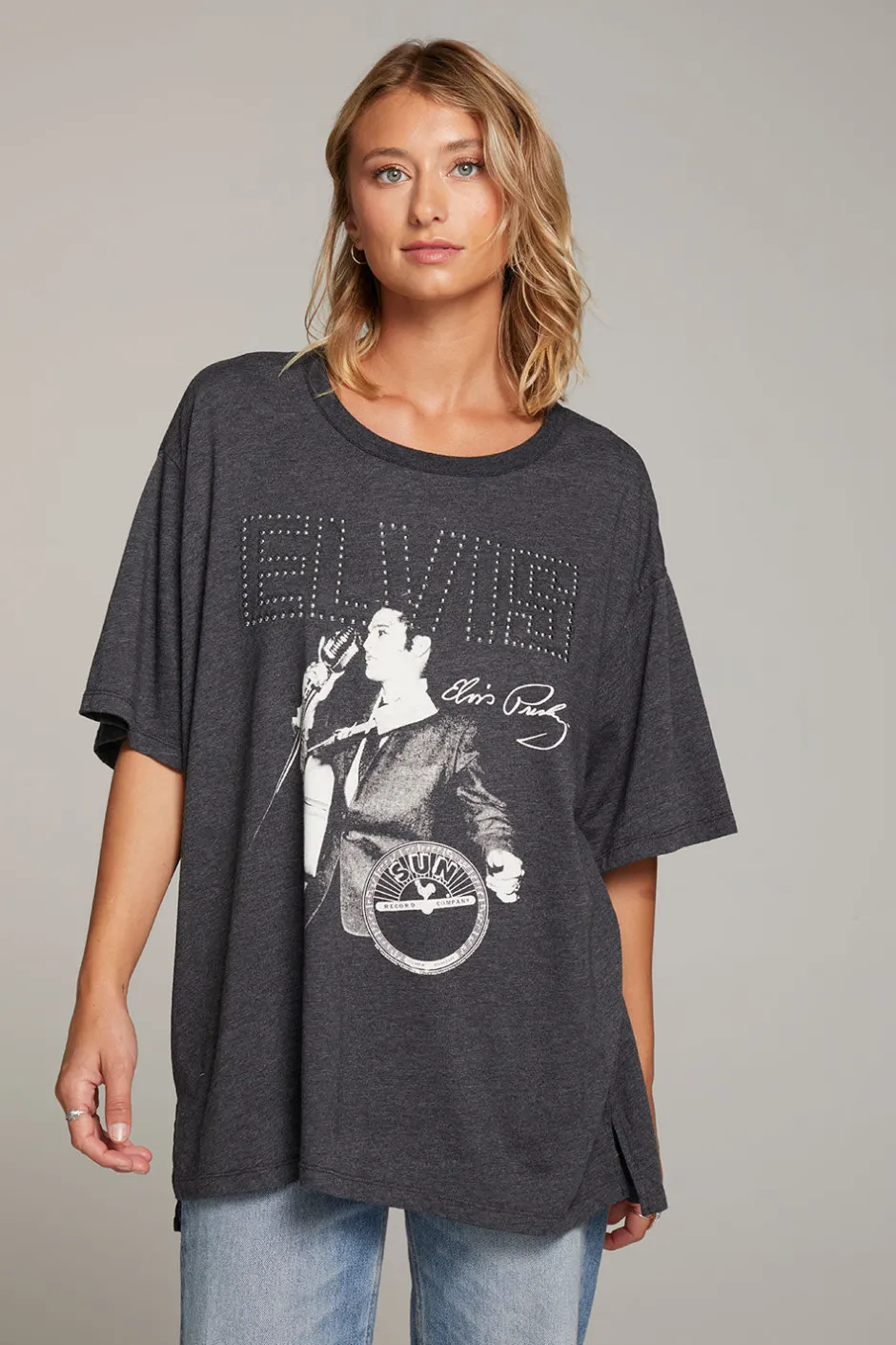 Women Chaser Brand Sun Records Elvis Oversized Tee