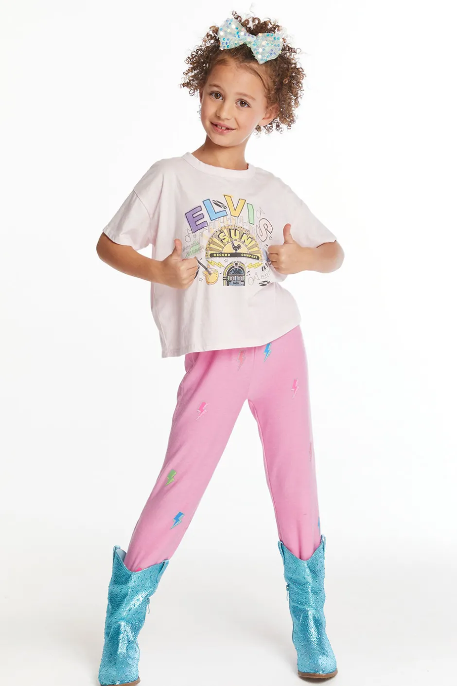 Kids Chaser Brand Sun Records Memphis Collage Girls Tee