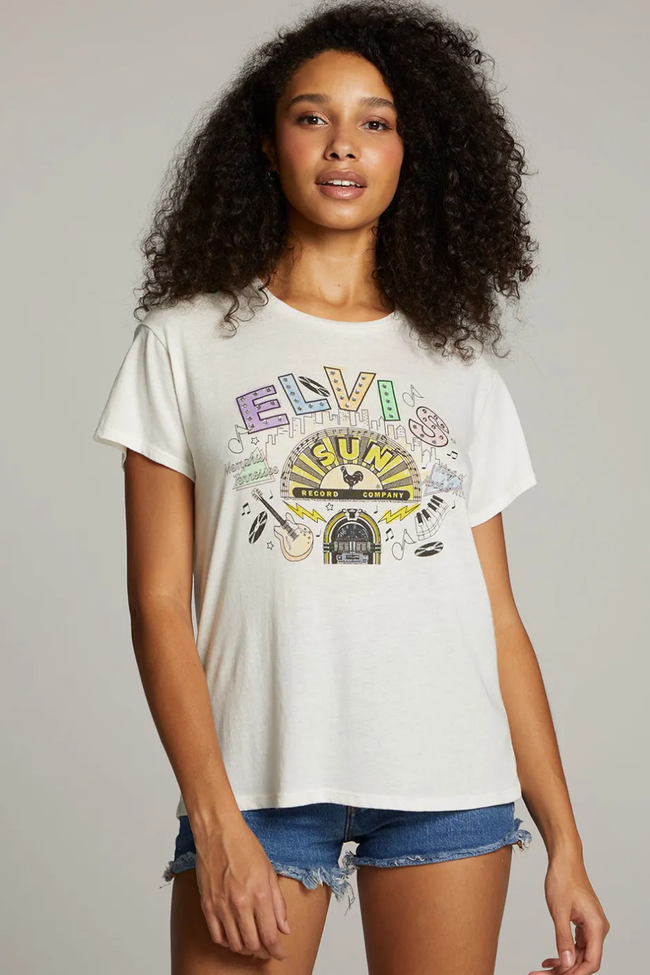 Women Chaser Brand Sun Records Memphis Collage Tee