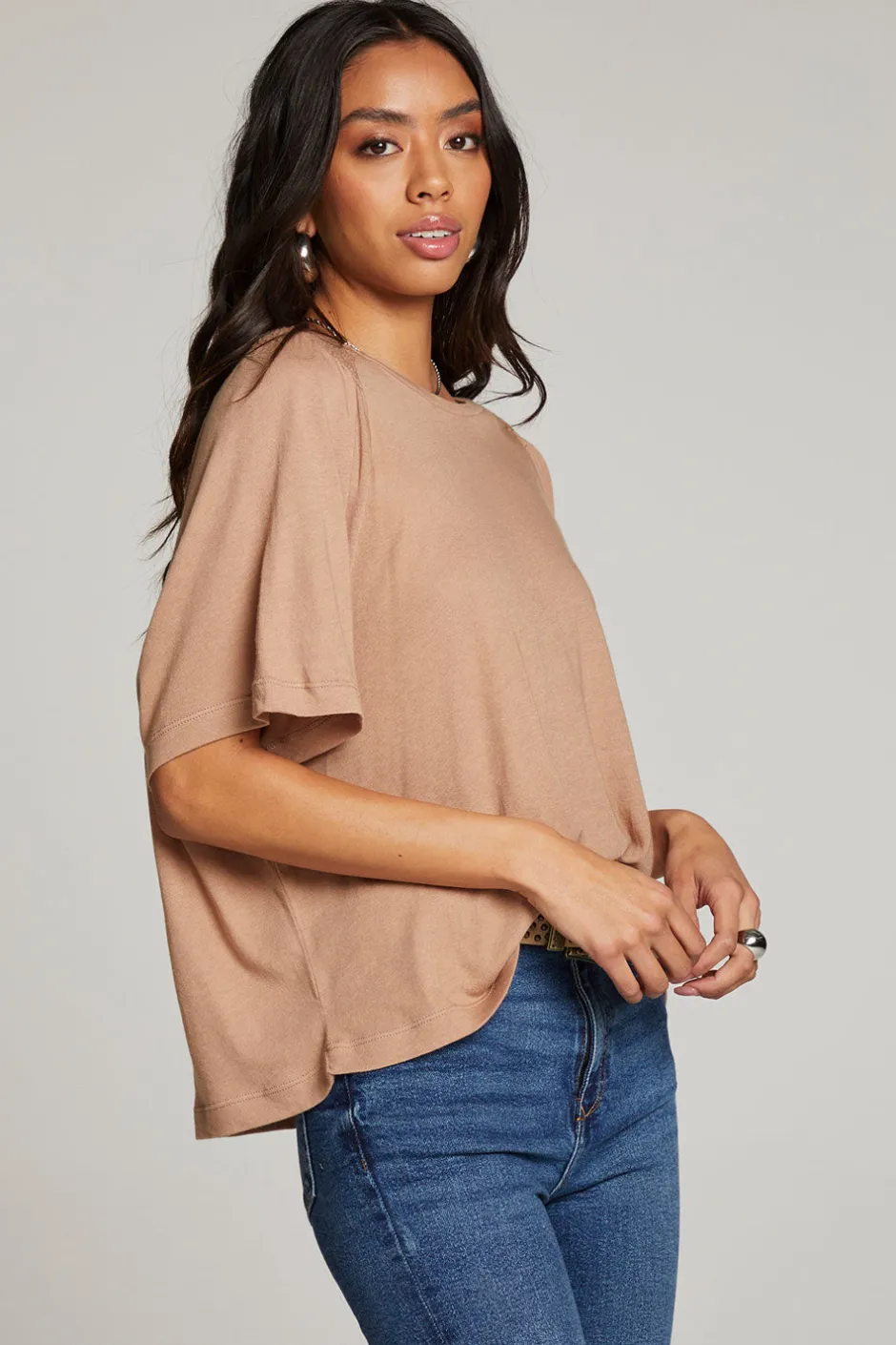 Women Chaser Brand Sun Warm Taupe Tee
