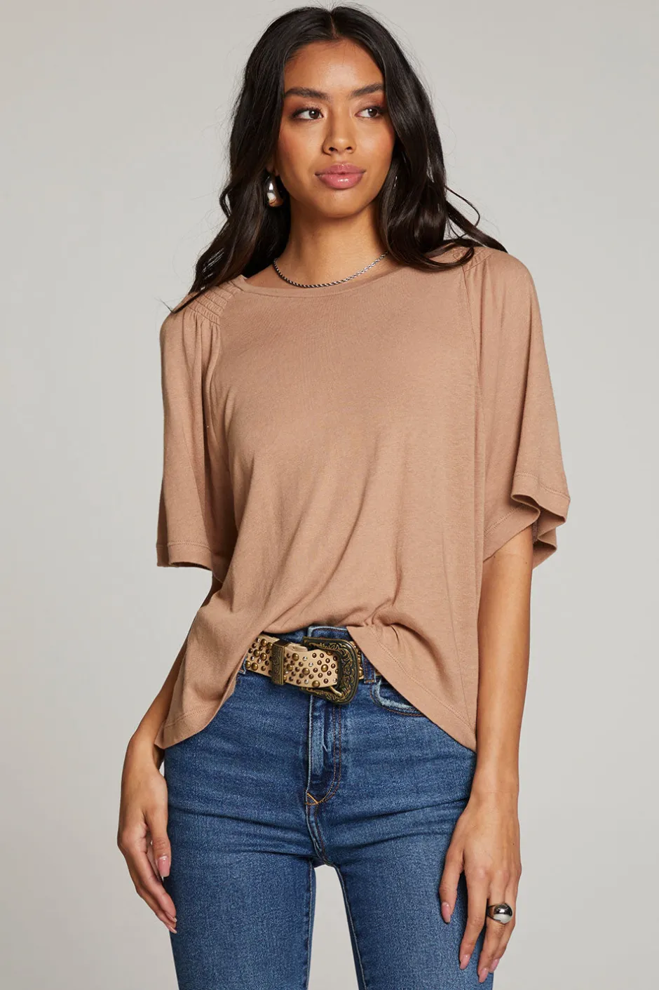 Women Chaser Brand Sun Warm Taupe Tee