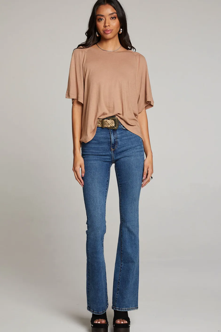 Women Chaser Brand Sun Warm Taupe Tee