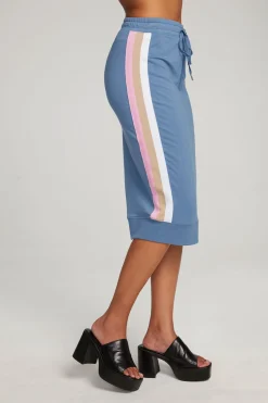 Women Chaser Brand Sundance Vintage Blue Midi Skirt