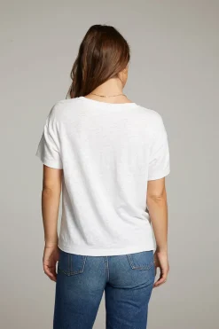 Women Chaser Brand Sunshine White Scoop Neck Tee