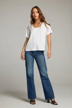 Women Chaser Brand Sunshine White Scoop Neck Tee