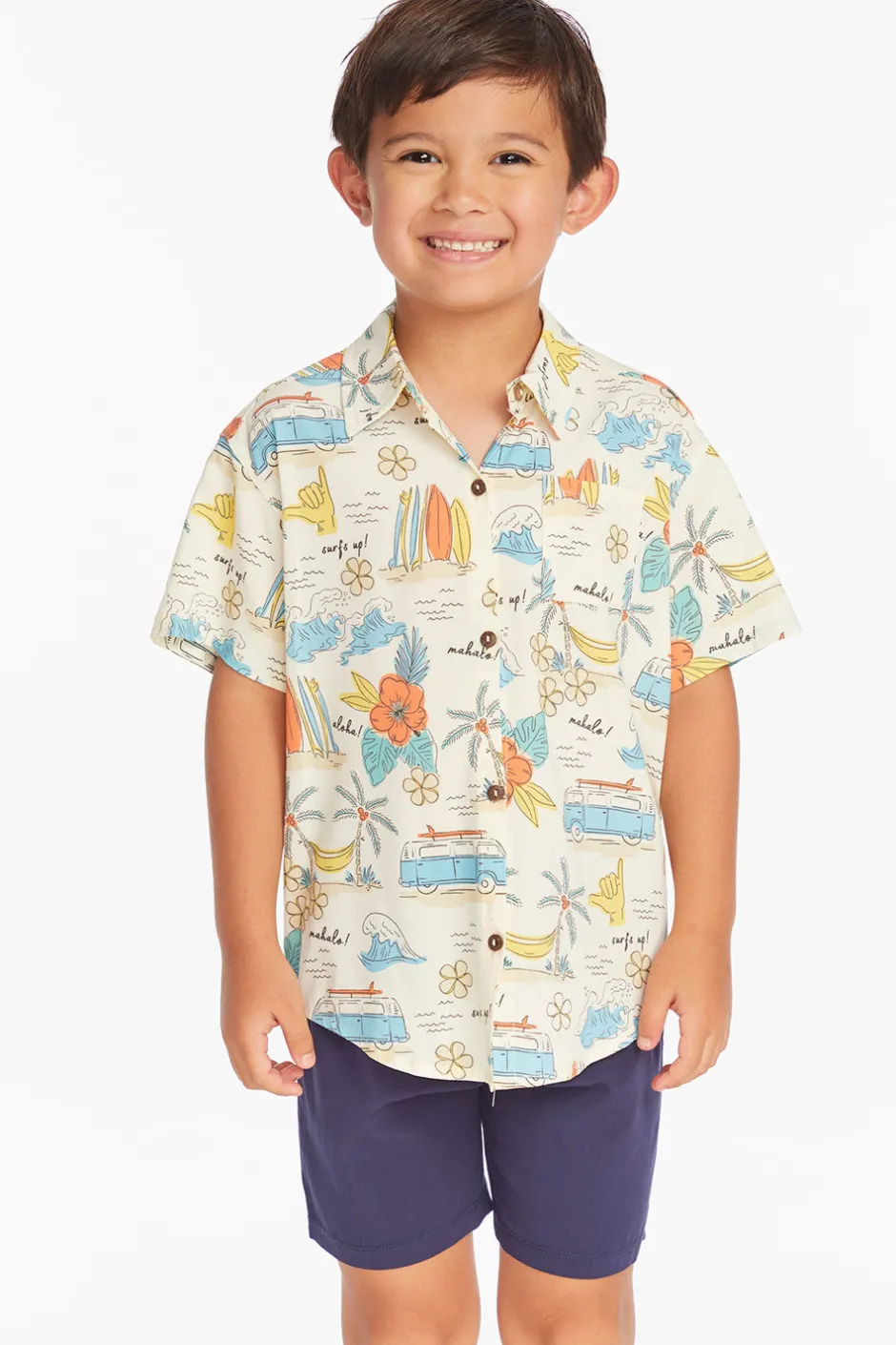 Kids/BOY Chaser Brand Surf's Up Boys Button Down Tee