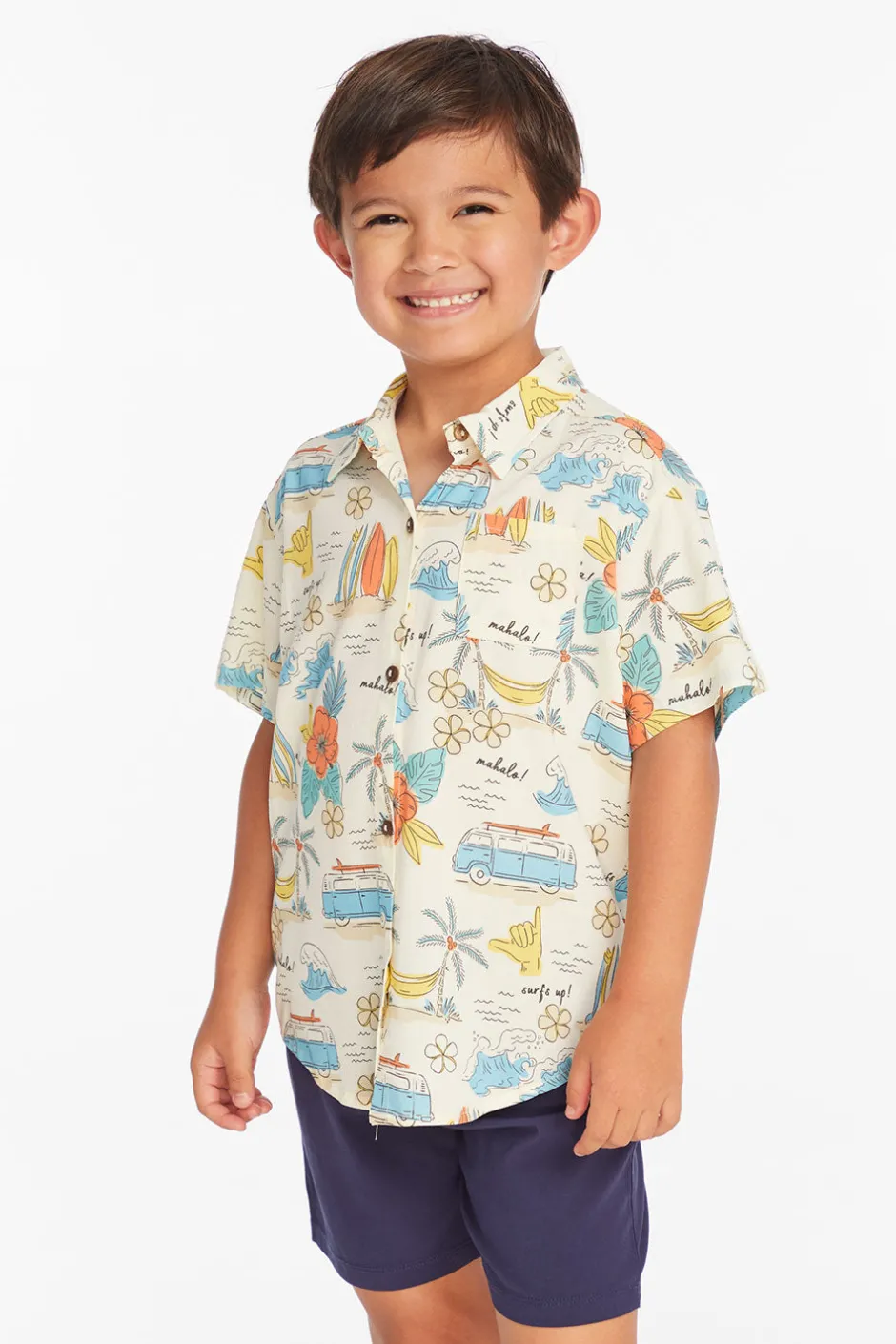 Kids/BOY Chaser Brand Surf's Up Boys Button Down Tee