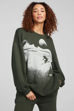Women Chaser Brand Tahoe Ski Slope Zuma Cotton Pullover