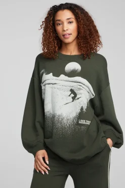 Women Chaser Brand Tahoe Ski Slope Zuma Cotton Pullover