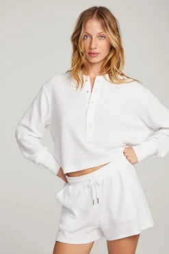 Women Chaser Brand Thayne White Long Sleeve