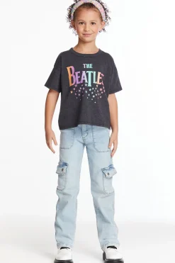 Women/Kids Chaser Brand The Beatles Rainbow Logo Girls Tee