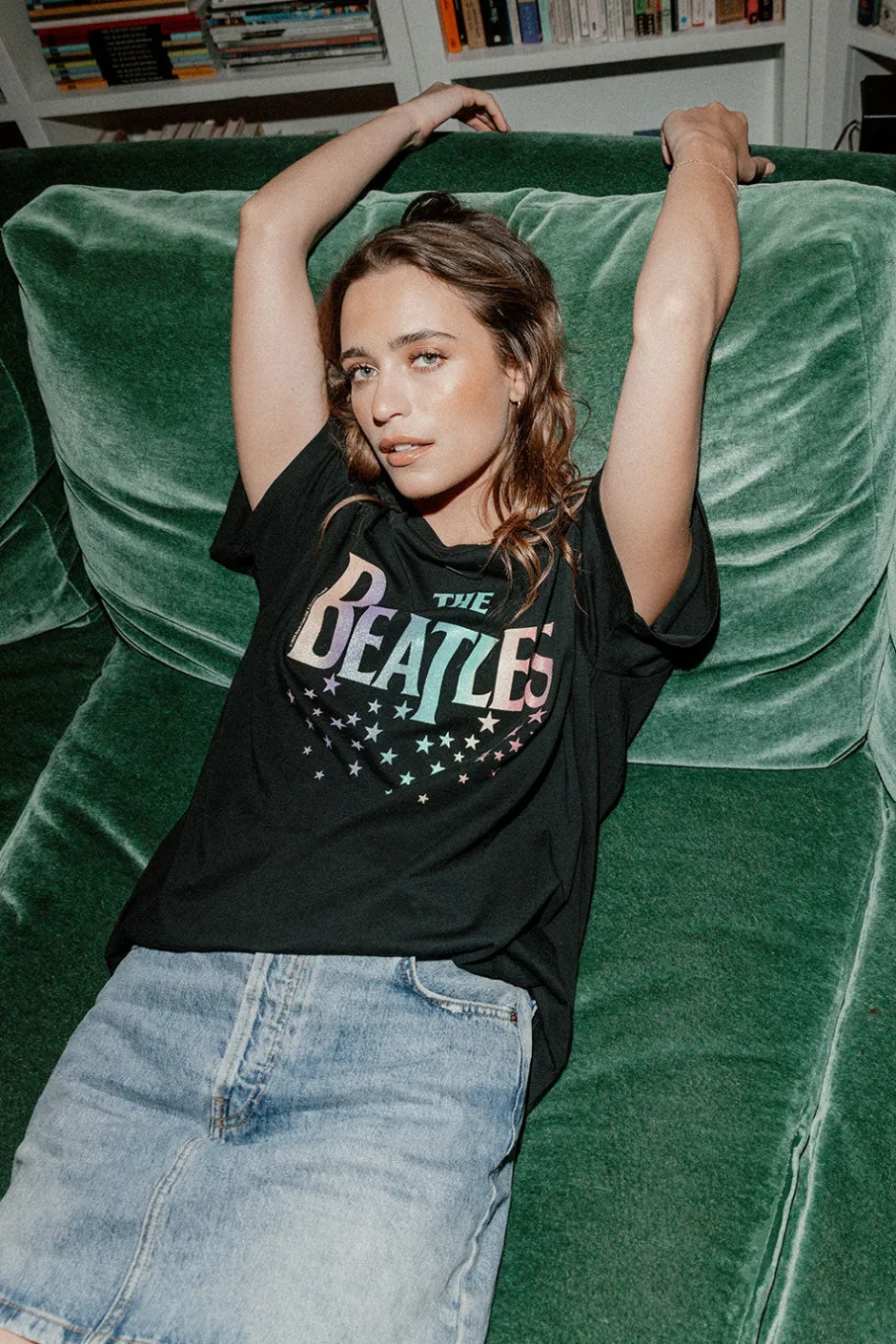Women Chaser Brand The Beatles Rainbow Tee