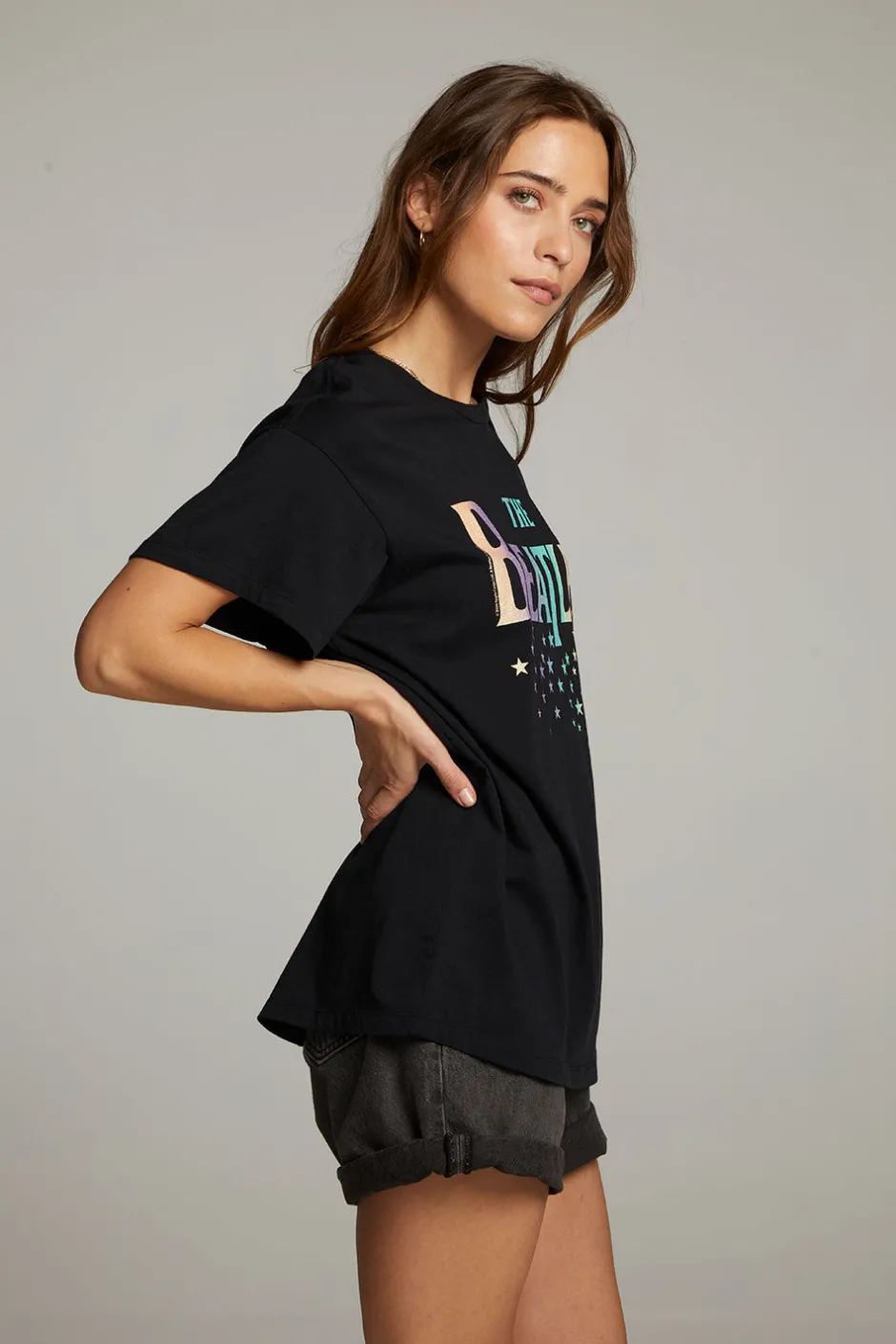 Women Chaser Brand The Beatles Rainbow Tee