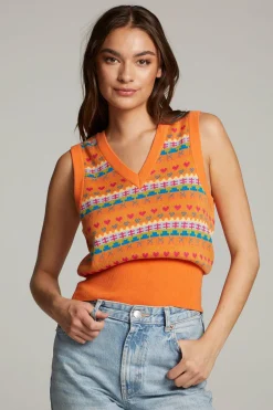 Women Chaser Brand The Beatles Retro Tank Sweater