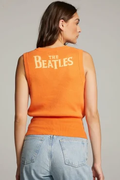 Women Chaser Brand The Beatles Retro Tank Sweater