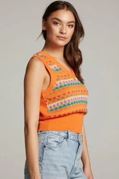 Women Chaser Brand The Beatles Retro Tank Sweater