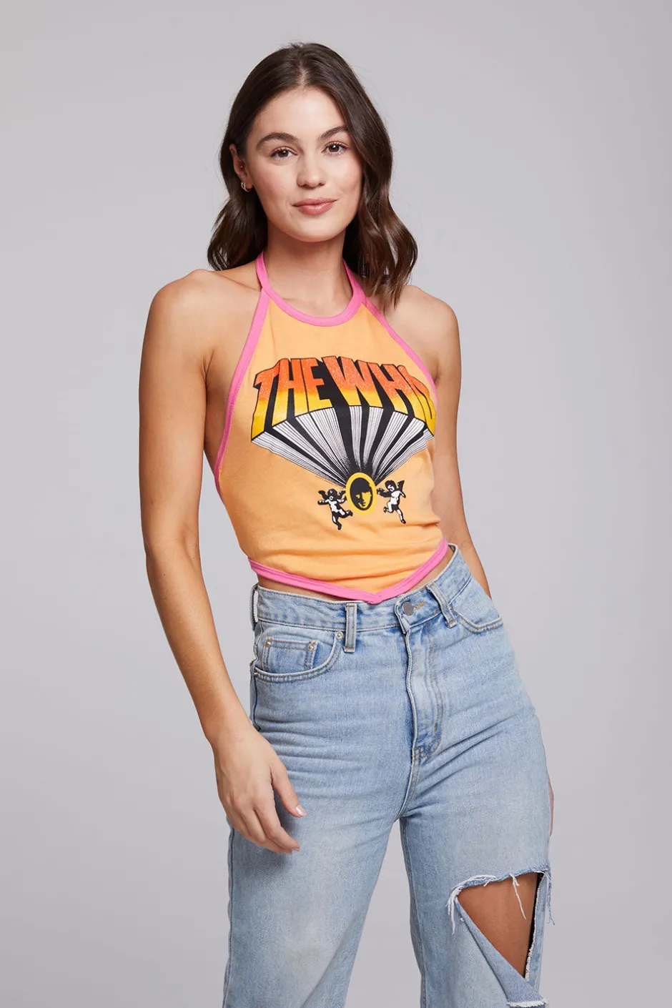 Women Chaser Brand The Who Keith Moon Wallflower Halter Top