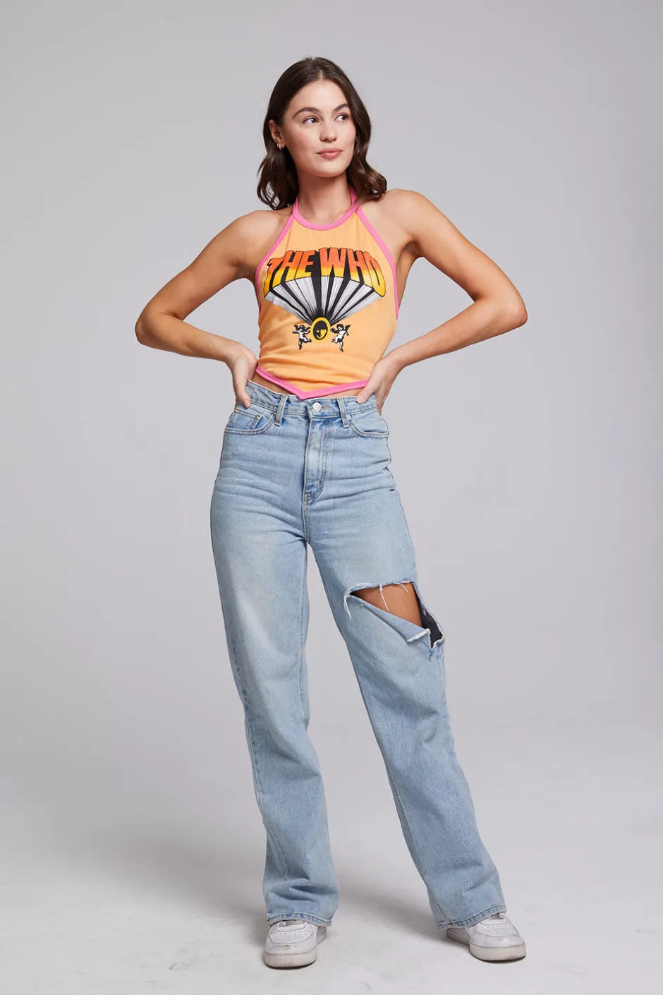 Women Chaser Brand The Who Keith Moon Wallflower Halter Top