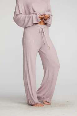 Women Chaser Brand Thermal Waffle Blouson Hem Joggers