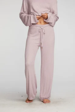Women Chaser Brand Thermal Waffle Blouson Hem Joggers