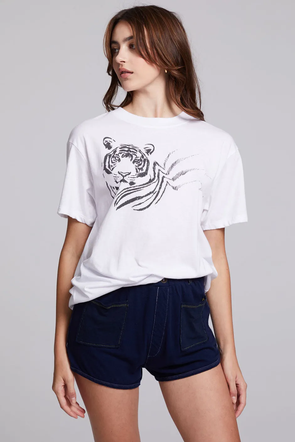 Women Chaser Brand Tiger Sketch Tee