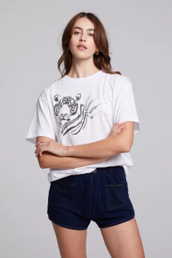 Women Chaser Brand Tiger Sketch Tee