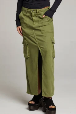 Women Chaser Brand Tri Sphagnum Maxi Skirt