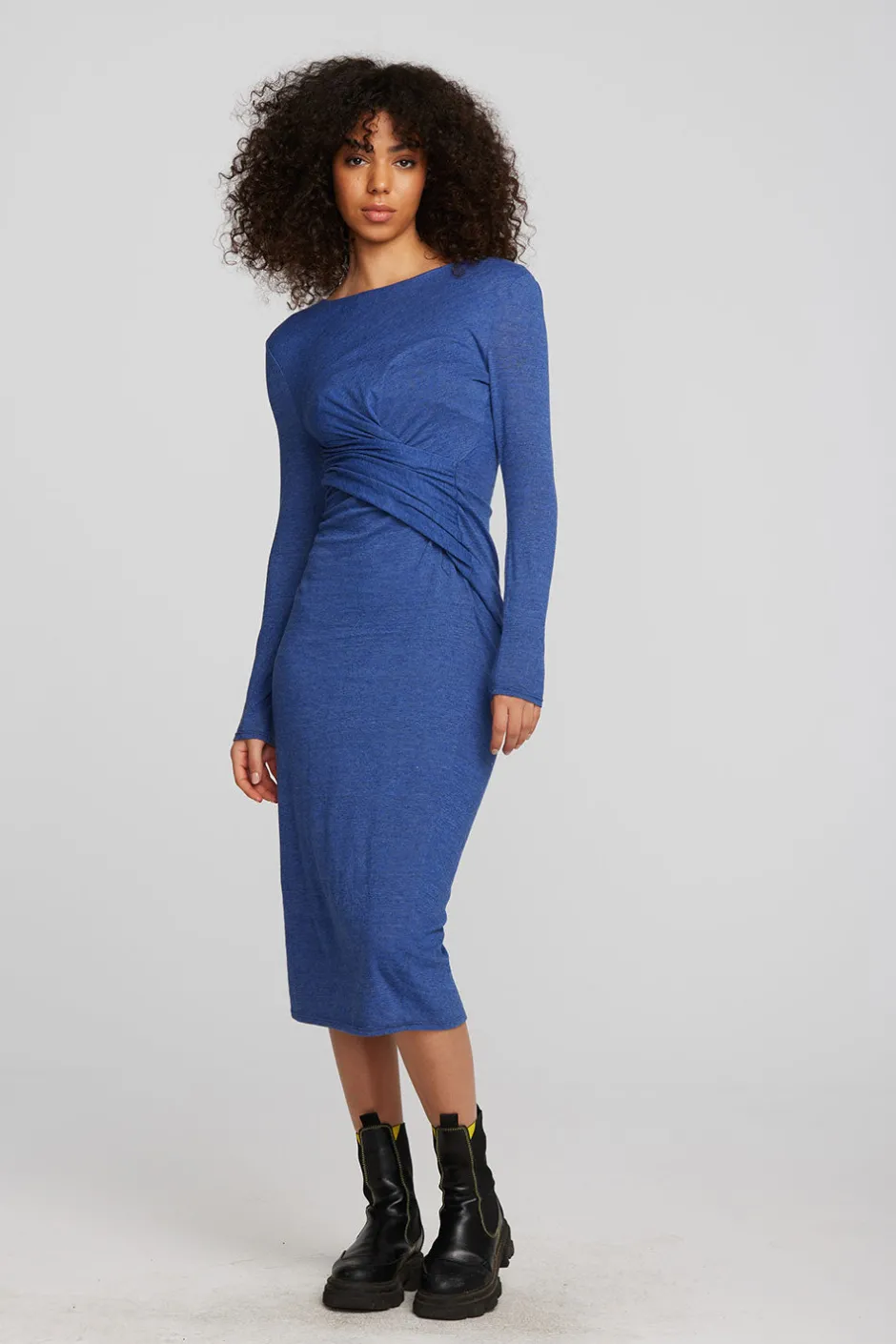 Women Chaser Brand Triblend Corset Wrap Midi Dress
