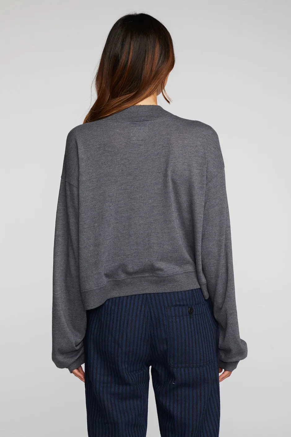 Women Chaser Brand Triblend Half Zip Pullover With Rib