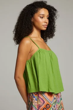 Women Chaser Brand Tropical Piquant Green Top