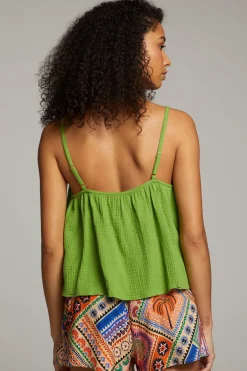 Women Chaser Brand Tropical Piquant Green Top
