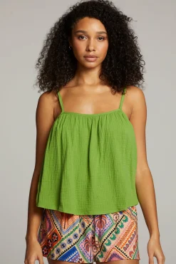 Women Chaser Brand Tropical Piquant Green Top