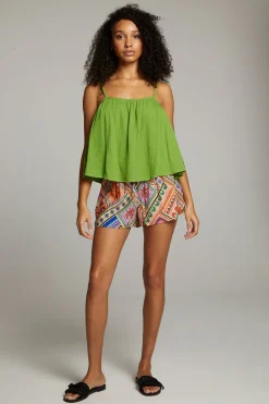 Women Chaser Brand Tropical Piquant Green Top