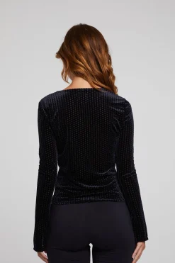 Women Chaser Brand Union Check Burnout Long Sleeve
