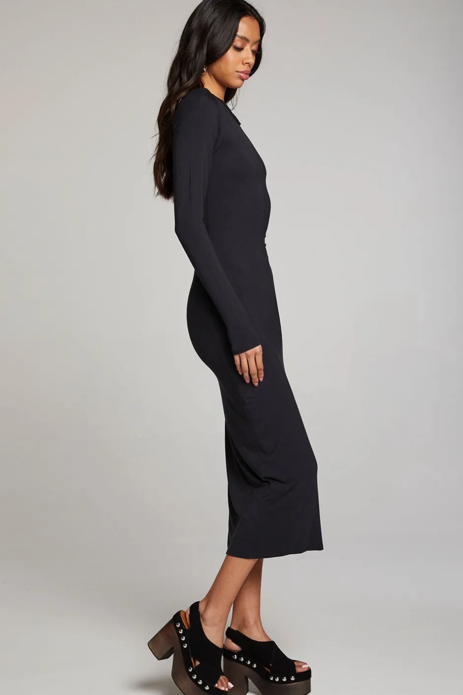 Women Chaser Brand Vedaa Licorice Midi Dress