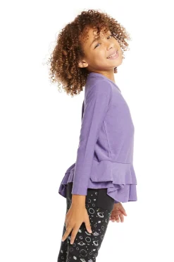 Kids Chaser Brand Veronica Purple Long Sleeve Tee