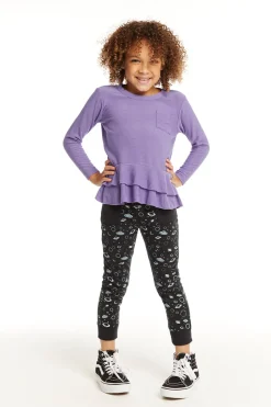 Kids Chaser Brand Veronica Purple Long Sleeve Tee